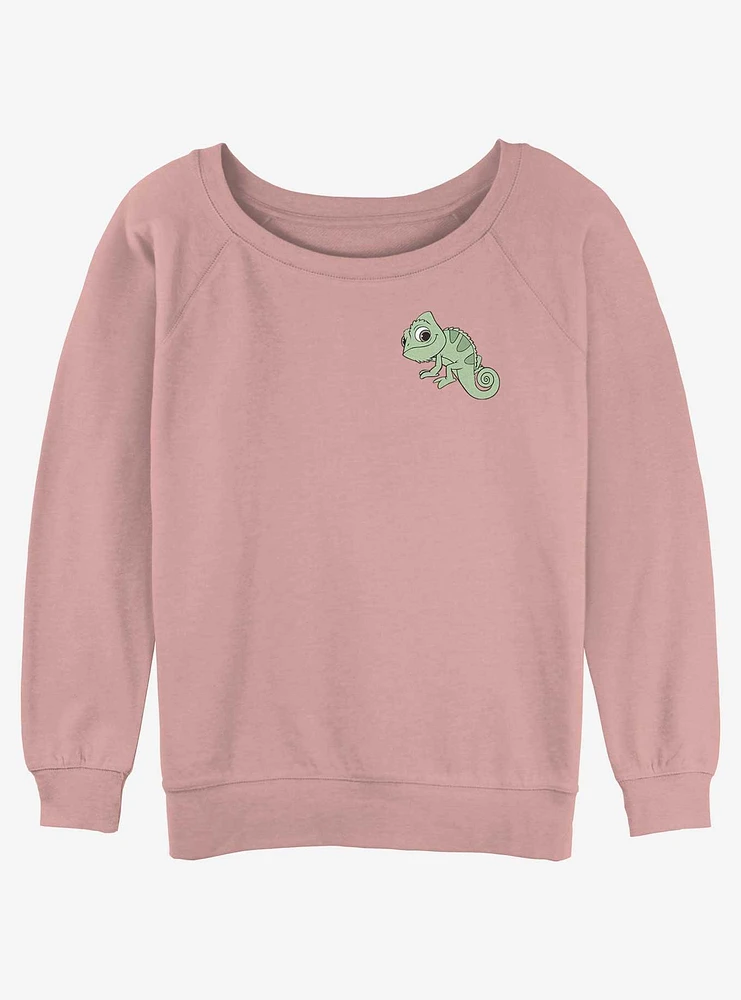 Disney Tangled Pascal Pocket Girls Slouchy Sweatshirt