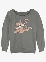 Disney Aladdin Abu Pose Girls Slouchy Sweatshirt