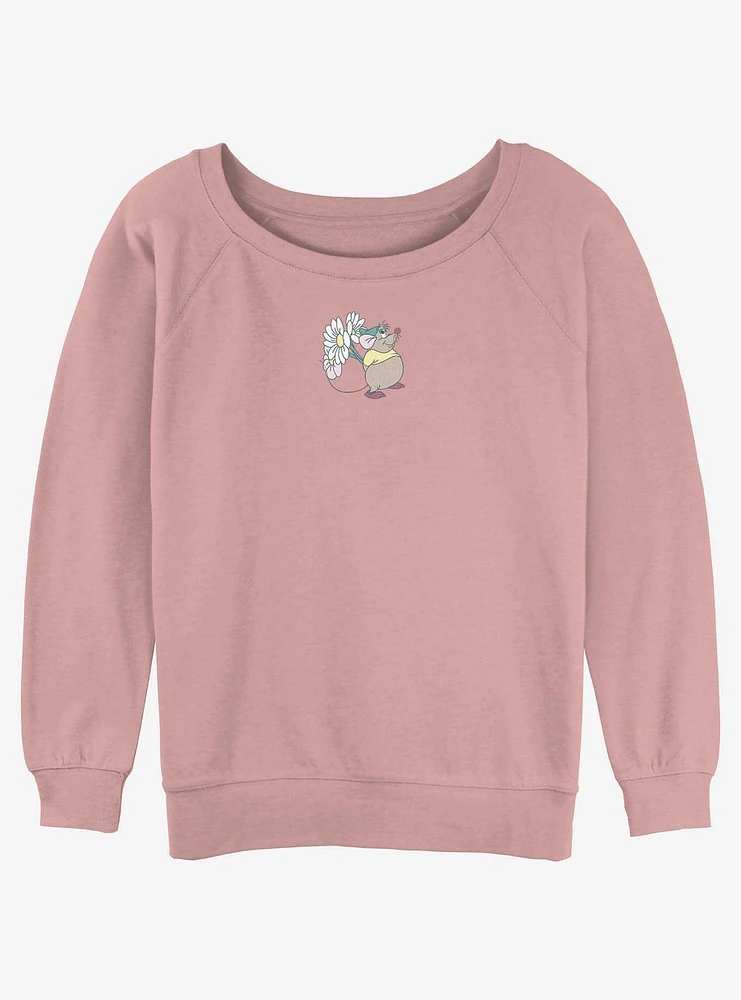 Disney Cinderella Cute Lil Gus Flower Girls Slouchy Sweatshirt