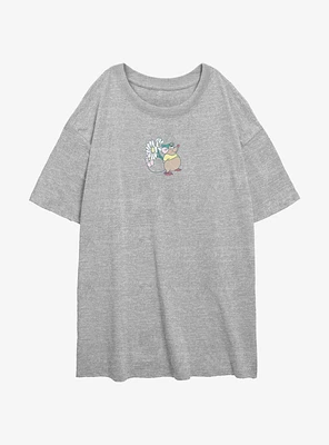 Disney Cinderella Cute Lil Gus Flower Girls Oversized T-Shirt