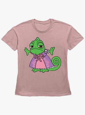 Disney Tangled Pascal On Dress Girls Straight Fit T-Shirt