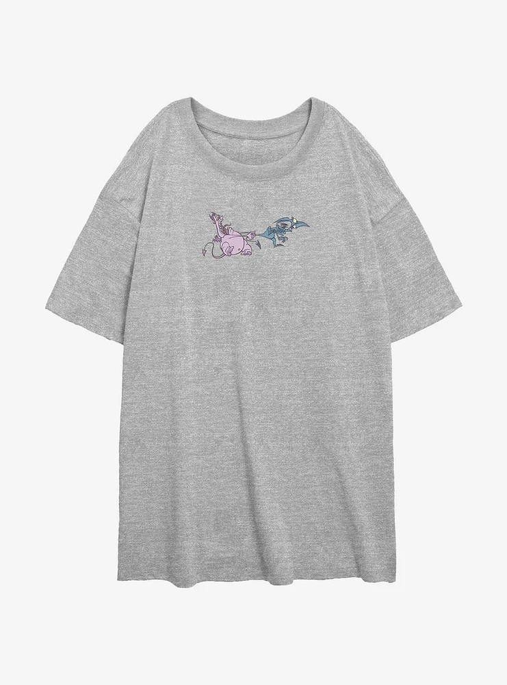 Disney Hercules Pain And Panic Girls Oversized T-Shirt