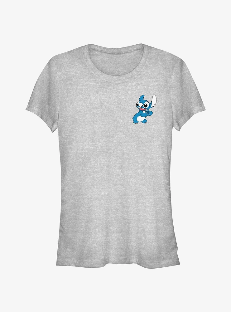 Disney Lilo & Stitch Bashful Pocket Girls T-Shirt