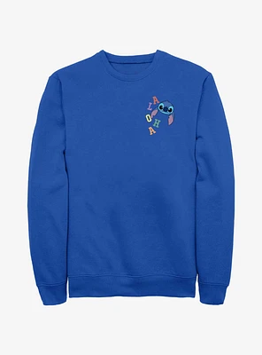 Disney Lilo & Stitch Colorful Aloha Pocket Sweatshirt