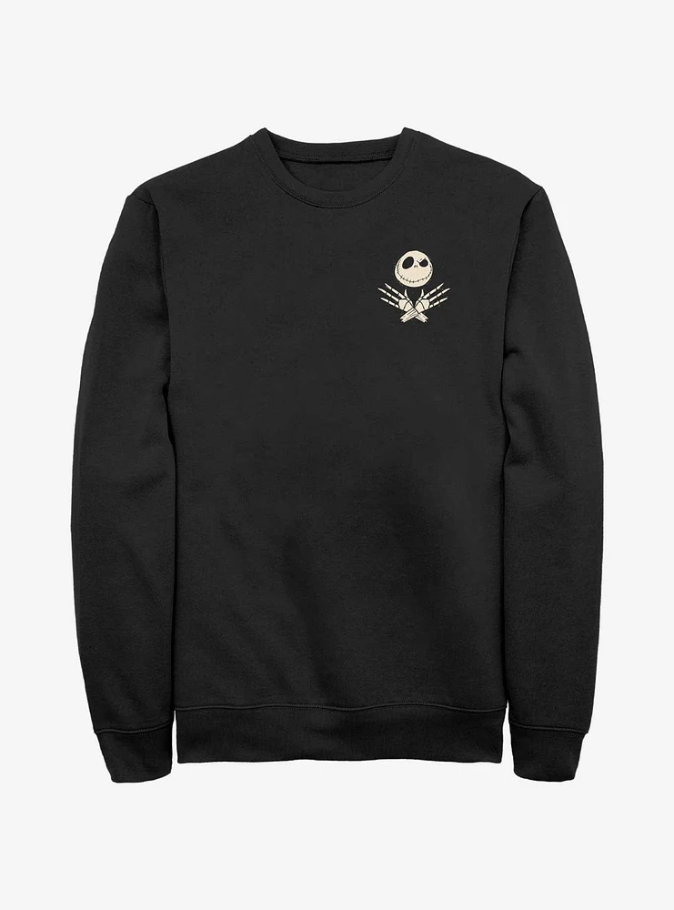 Disney The Nightmare Before Christmas Jack Arm Cross Pocket Sweatshirt