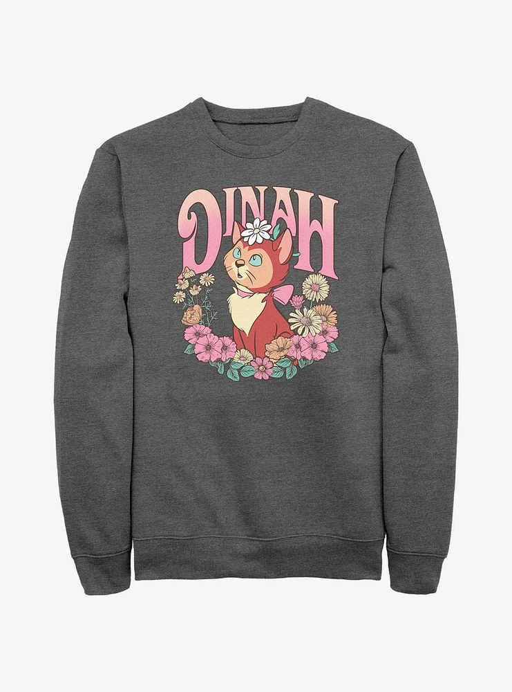 Disney Alice Wonderland Dinah Floral Wreath Sweatshirt