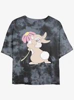 Disney Bambi Flirty Miss Bunny Girls Tie-Dye Crop T-Shirt