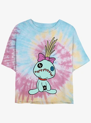 Disney Lilo & Stitch Scrump Pose Girls Tie-Dye Crop T-Shirt