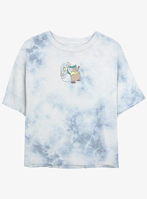 Disney Cinderella Cute Lil Gus Flower Girls Tie-Dye Crop T-Shirt