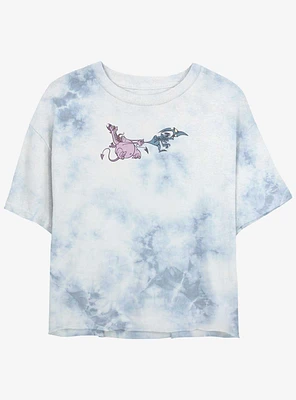 Disney Hercules Pain And Panic Girls Tie-Dye Crop T-Shirt