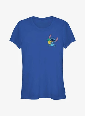 Disney Lilo & Stitch Pineapple Hug Pocket Girls T-Shirt