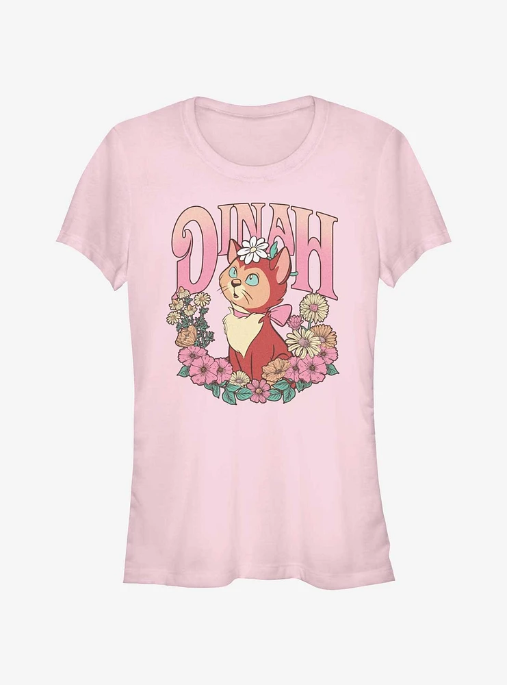 Disney Alice Wonderland Dinah Floral Wreath Girls T-Shirt