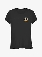 Disney The Nightmare Before Christmas Comic Jack Face Pocket Girls T-Shirt