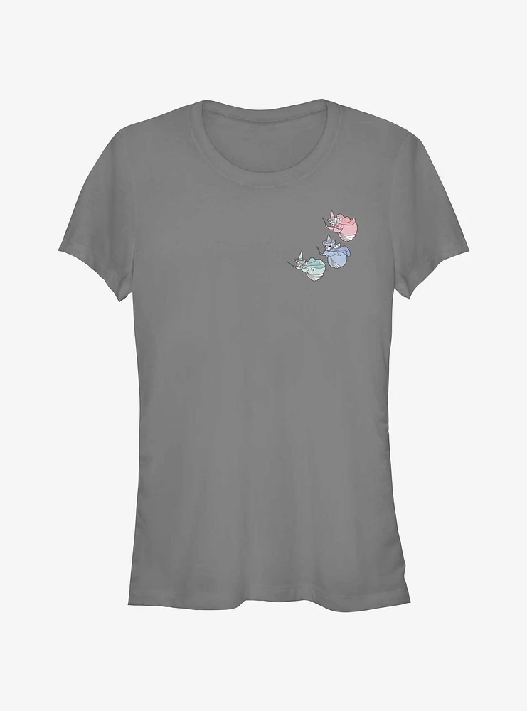 Disney Sleeping Beauty Fairy Trio Pocket Girls T-Shirt