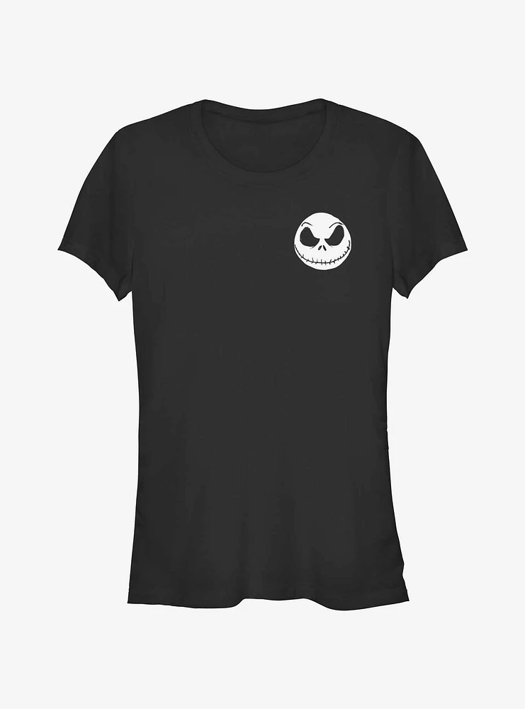 Disney The Nightmare Before Christmas Big Face Jack Pocket Girls T-Shirt