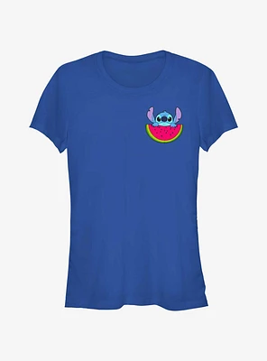 Disney Lilo & Stitch Watermelon Pocket Girls T-Shirt