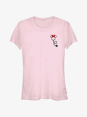 Disney Minnie Mouse Stethoscope Pocket Girls T-Shirt