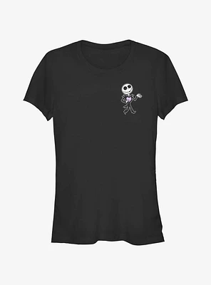 Disney The Nightmare Before Christmas Skellington Bobble Pocket Girls T-Shirt