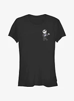 Disney The Nightmare Before Christmas Skellington Bobble Pocket Girls T-Shirt