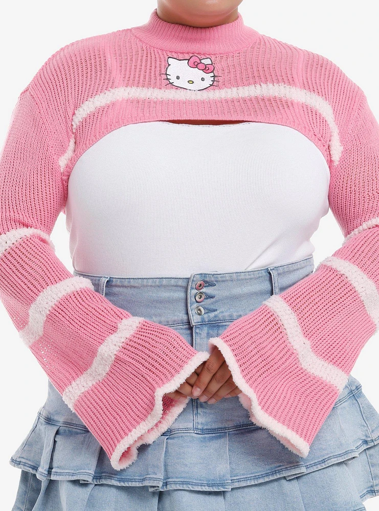 Hello Kitty Stripe Bolero Girls Crop Shrug Plus