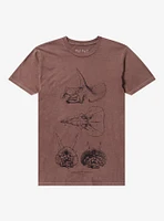 Triceratops Skull Mineral Wash T-Shirt By Friday Jr