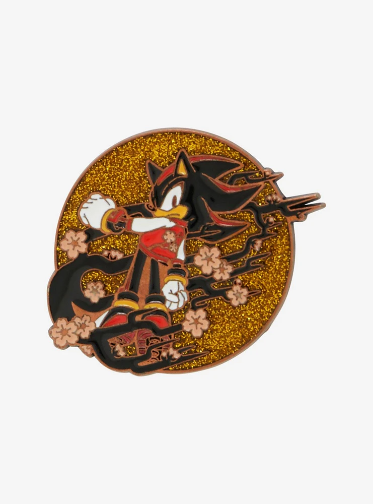 Sonic the Hedgehog Shadow Cherry Blossom Glitter Enamel Pin