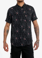 Eyeball Spider Woven Button-Up