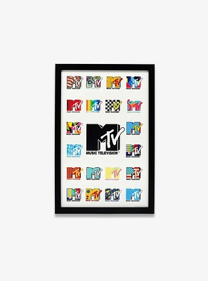 MTV Logo Collage Framed Wood Wall Decor