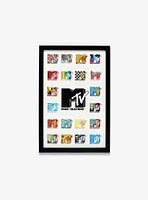 MTV Logo Collage Framed Wood Wall Decor