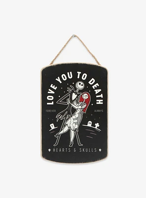 The Nightmare Before Christmas Love You to Death Hanging Wood Wall Decor
