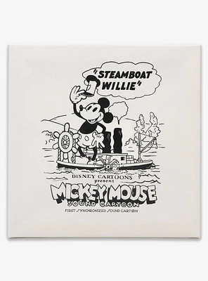 Disney Mickey Mouse Steamboat Willie Black & White Canvas Wall Decor
