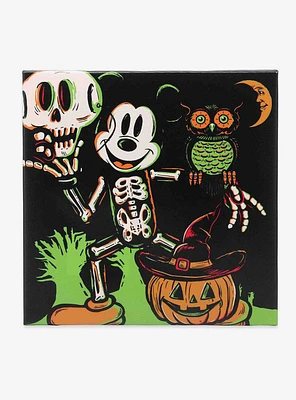 Disney Mickey Mouse Skeleton Halloween Canvas Wall Decor