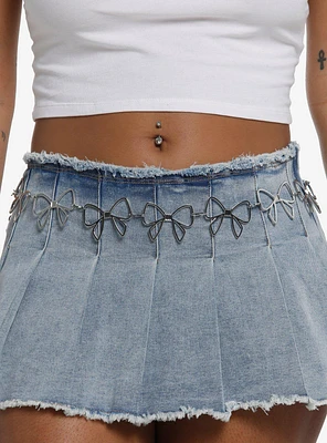 Silver Bow Chain Belt