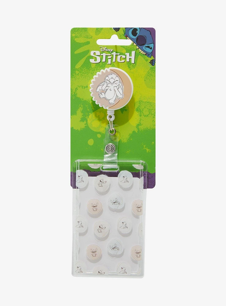 Disney Lilo & Stitch Tonal Stitch Polka Dot Retractable Lanyard - BoxLunch Exclusive