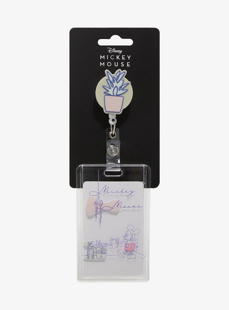 Disney Mickey Mouse Succulent Retractable Lanyard — BoxLunch Exclusive