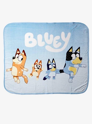 Bluey Heeler Family Dancing Fleece Throw - BoxLunch Exclusive