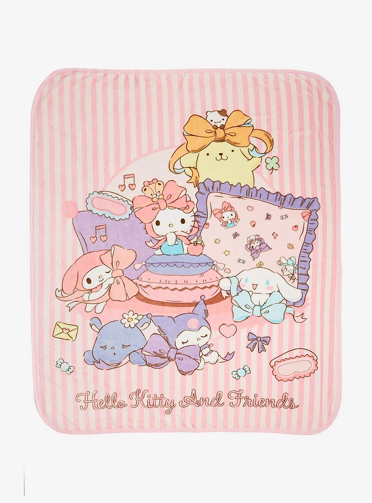 Sanrio Hello Kitty and Friends Slumber Party Double-Sided Fleece Throw — BoxLunch Exclusive