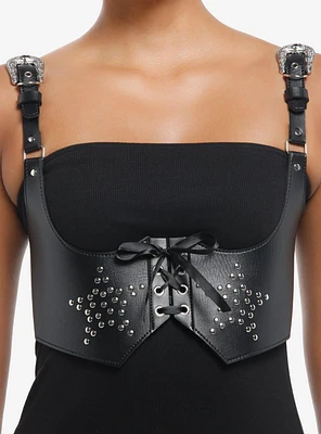 Western Buckle & Star Stud Underbust Harness