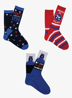 Americana 3 PK Crew Socks Bundle
