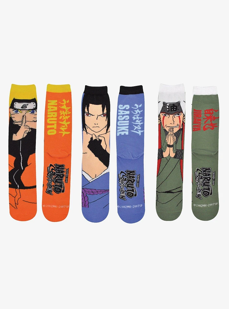 Naruto Shippuden 3 PK Crew Socks Bundle