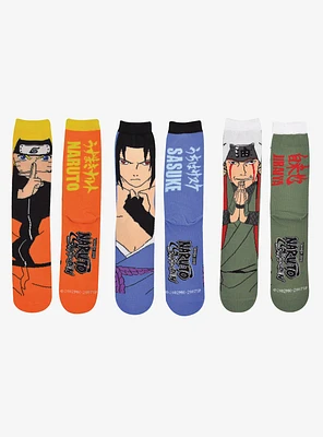 Naruto Shippuden 3 PK Crew Socks Bundle