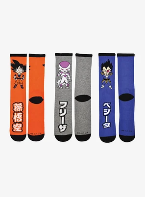 Dragon Ball Z 3 PK Crew Socks Bundle