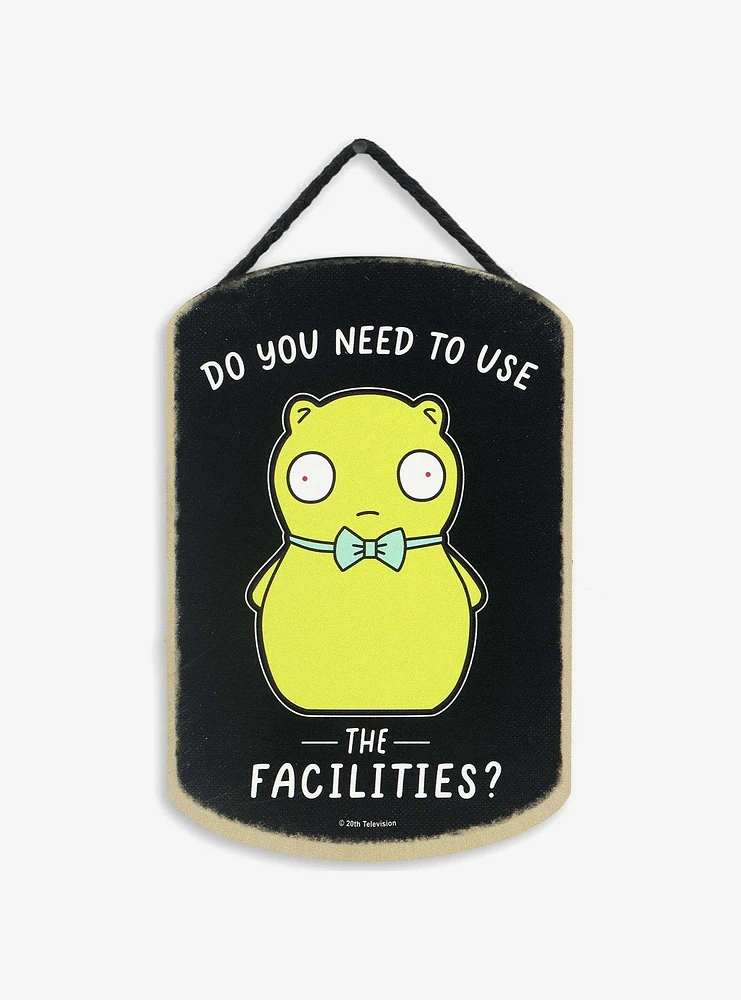 Bob's Burgers Use the Facilities Kuchi Kopi Hanging Wood Wall Decor