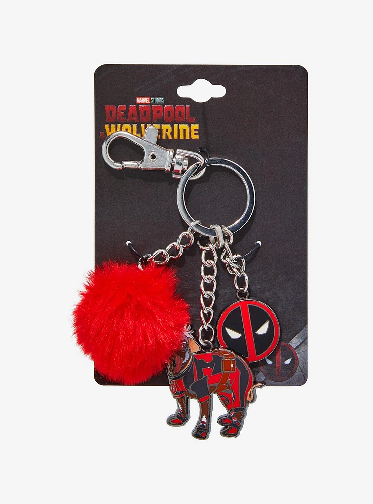 Marvel Deadpool & Wolverine Dogpool Multi-Charm Keychain - BoxLunch Exclusive