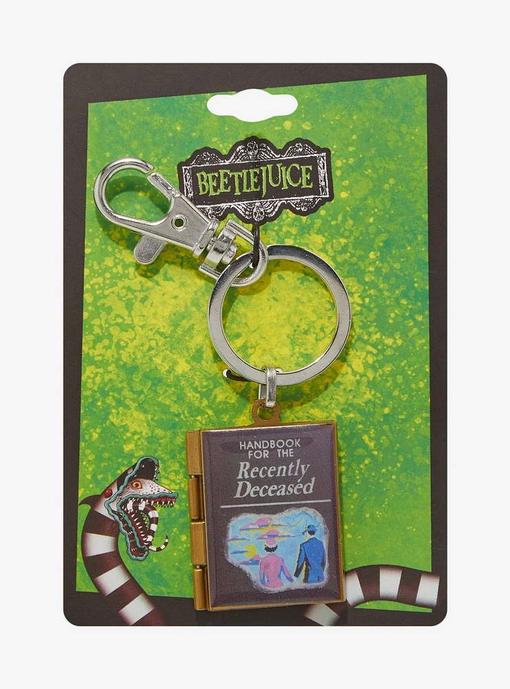 Beetlejuice Handbook for the Recently Deceased Hinge Keychain