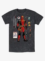 Marvel Deadpool Mercenary Items Mineral Wash T-Shirt