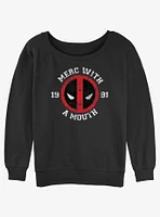 Marvel Deadpool Merc With A Mouth Girls Slouchy Sweatshirt