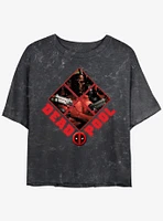 Marvel Deadpool Dead Gang Girls Mineral Wash Crop T-Shirt