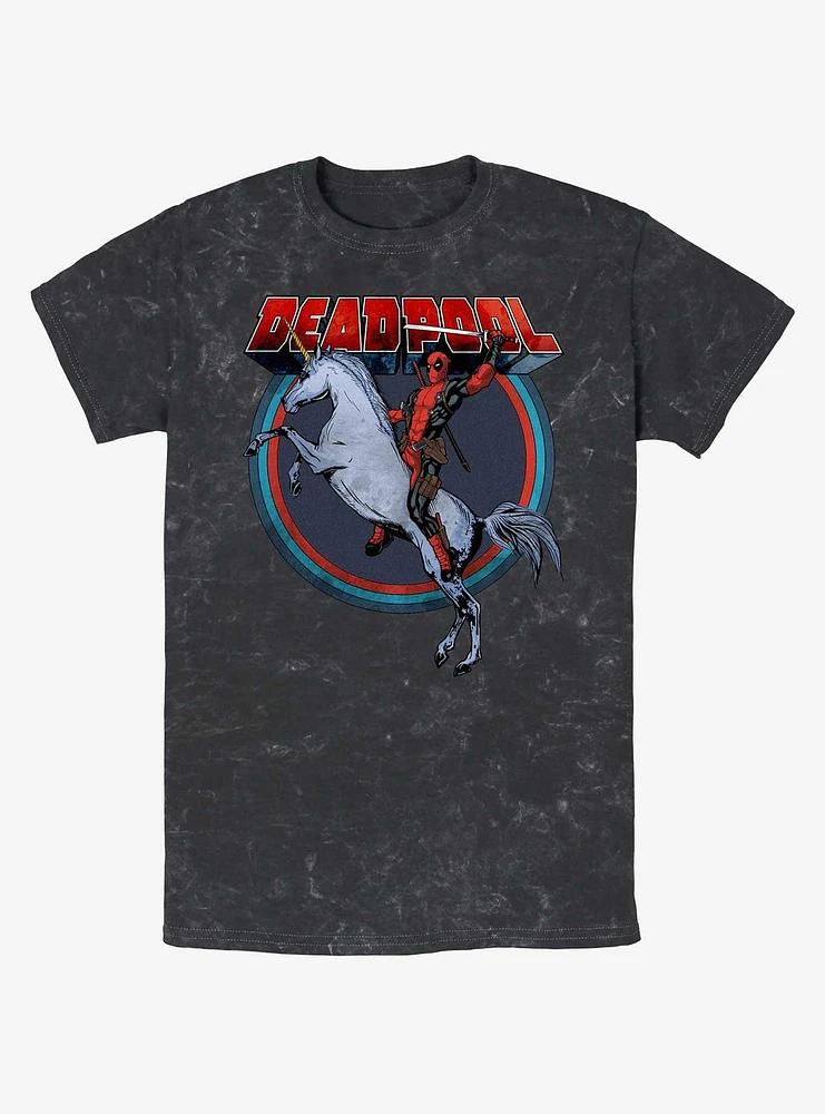 Marvel Deadpool Unicorns Forever Mineral Wash T-Shirt