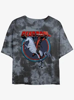 Marvel Deadpool Unicorns Forever Girls Tie-Dye Crop T-Shirt